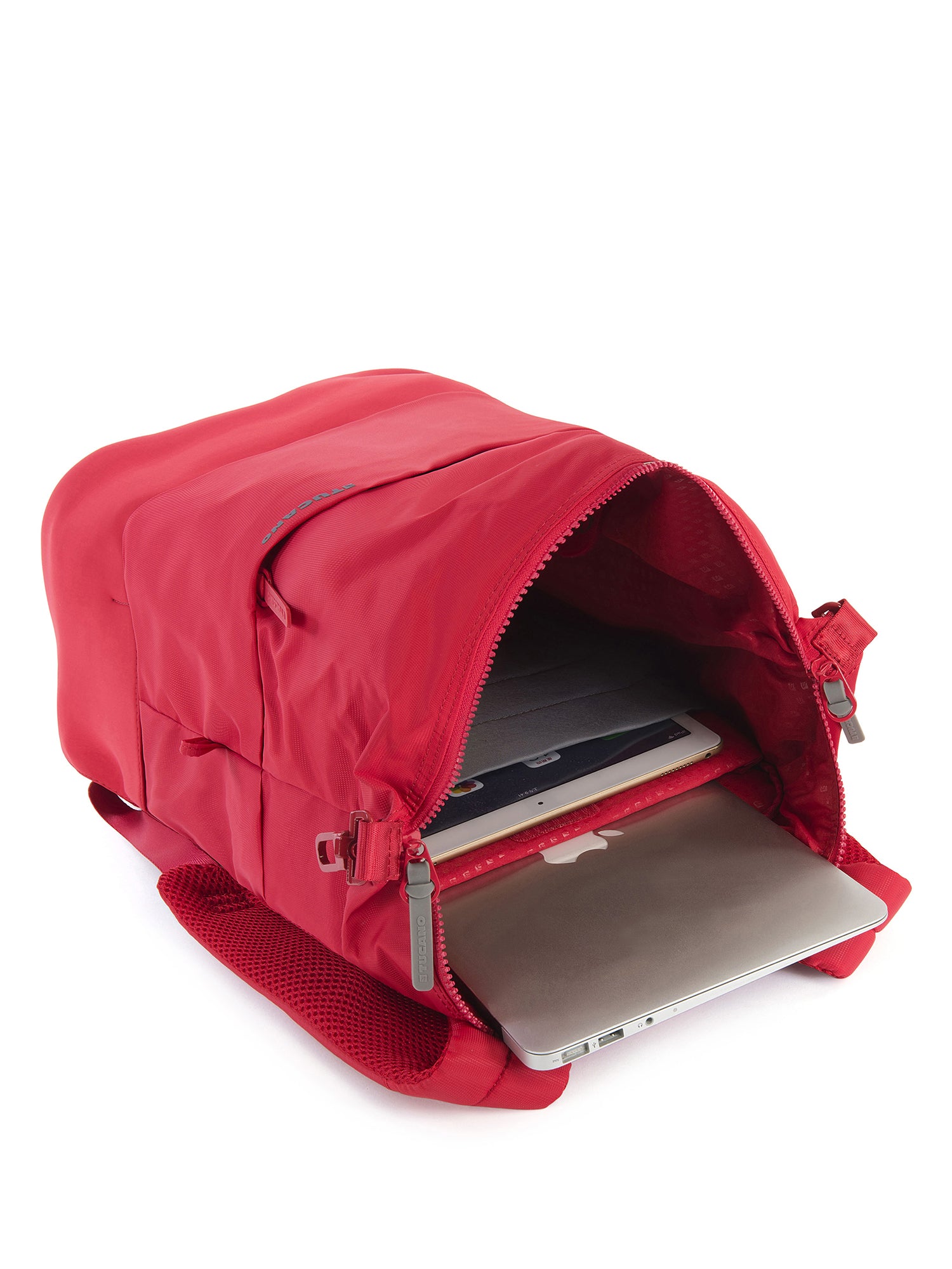 Zaino unisex in nylon Casual BMDOKS-Rosso Tucano