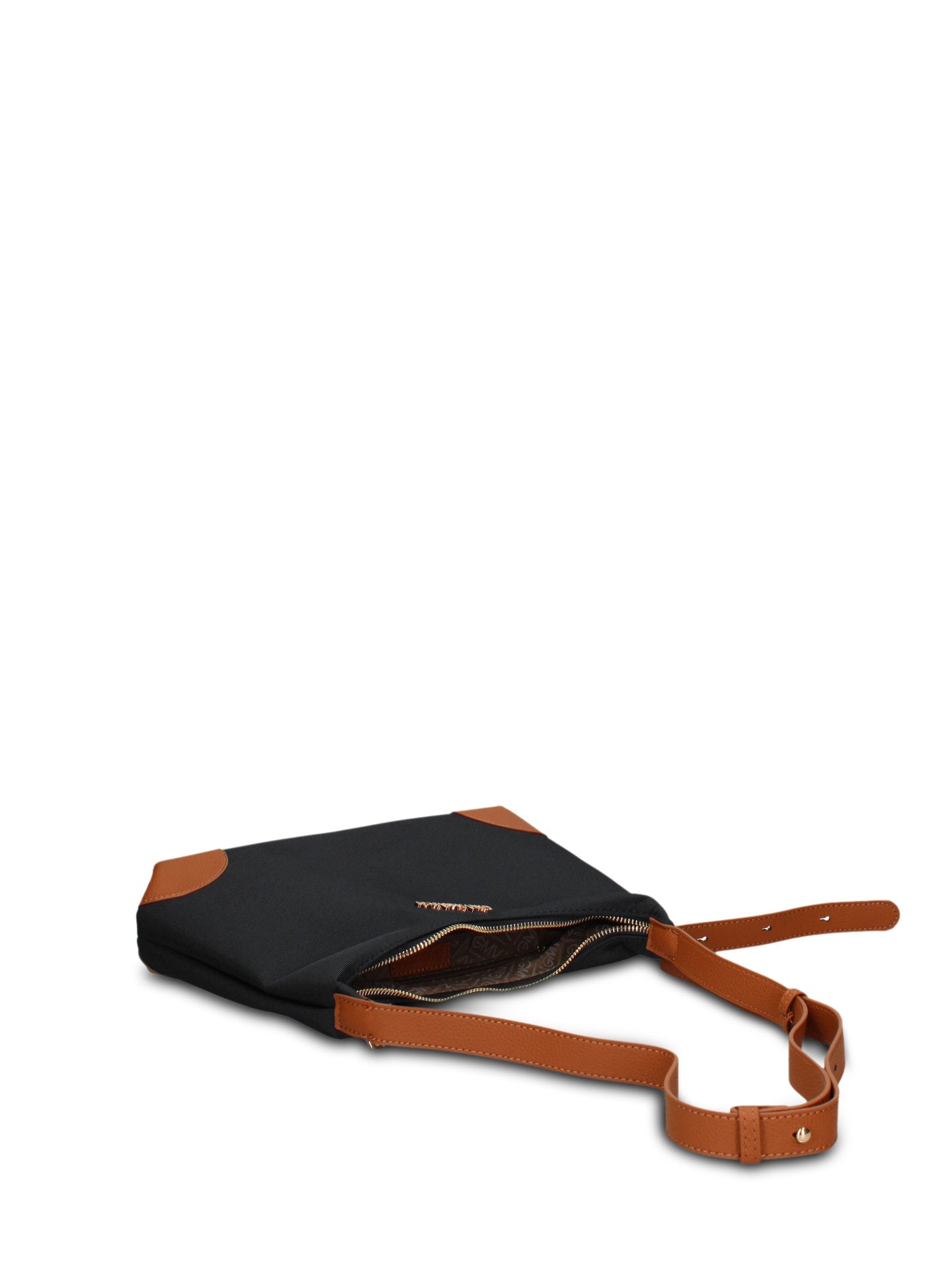 Borsa a Tracolla in 100% Pu Vegan Leather Nero