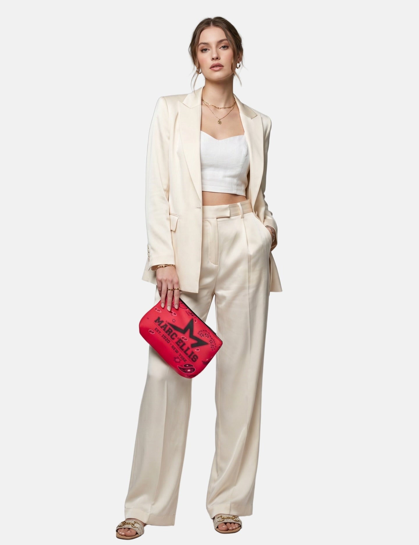 Borsa a Mano in Nylon Fucsia