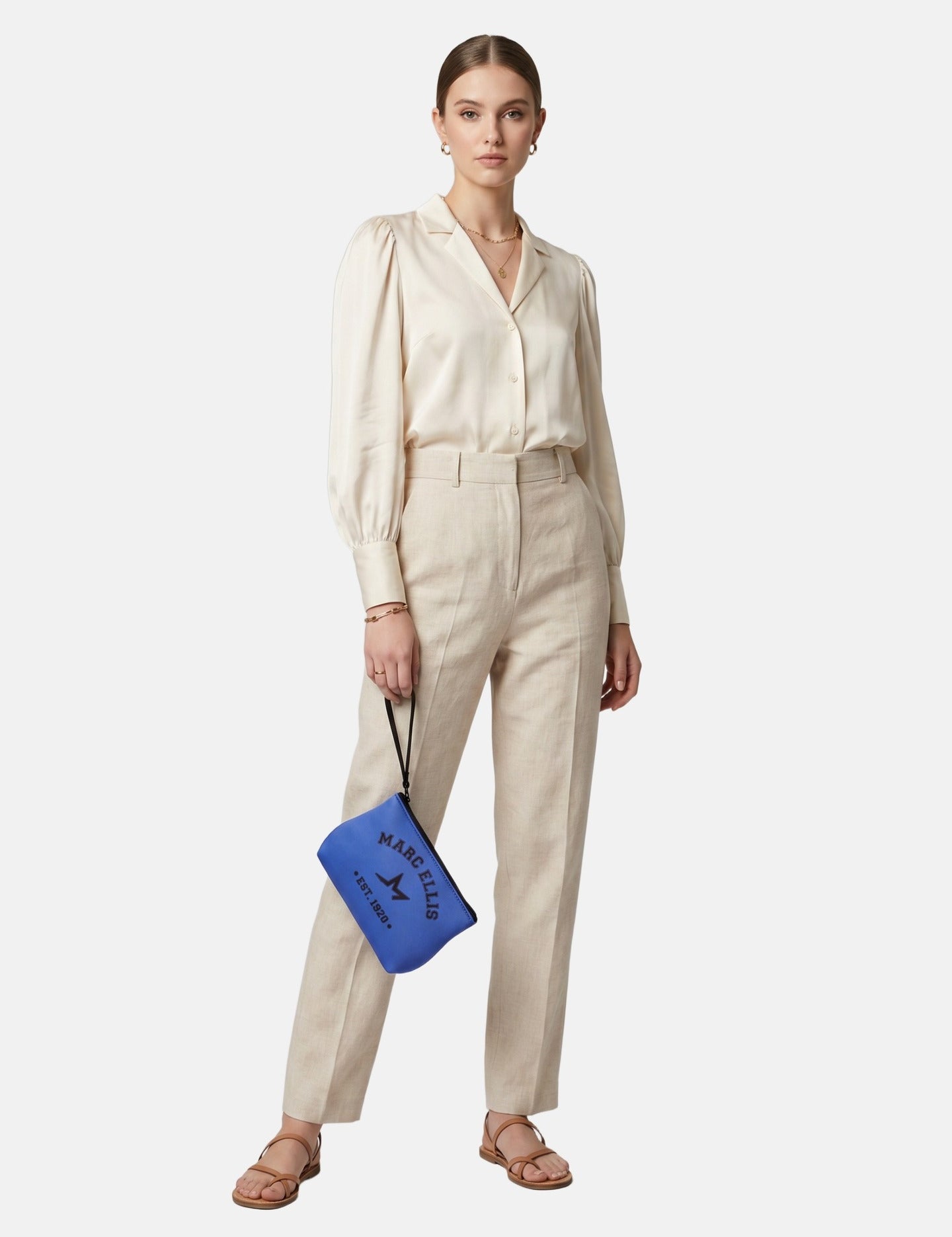 Borsa a Mano in Nylon Azzurro