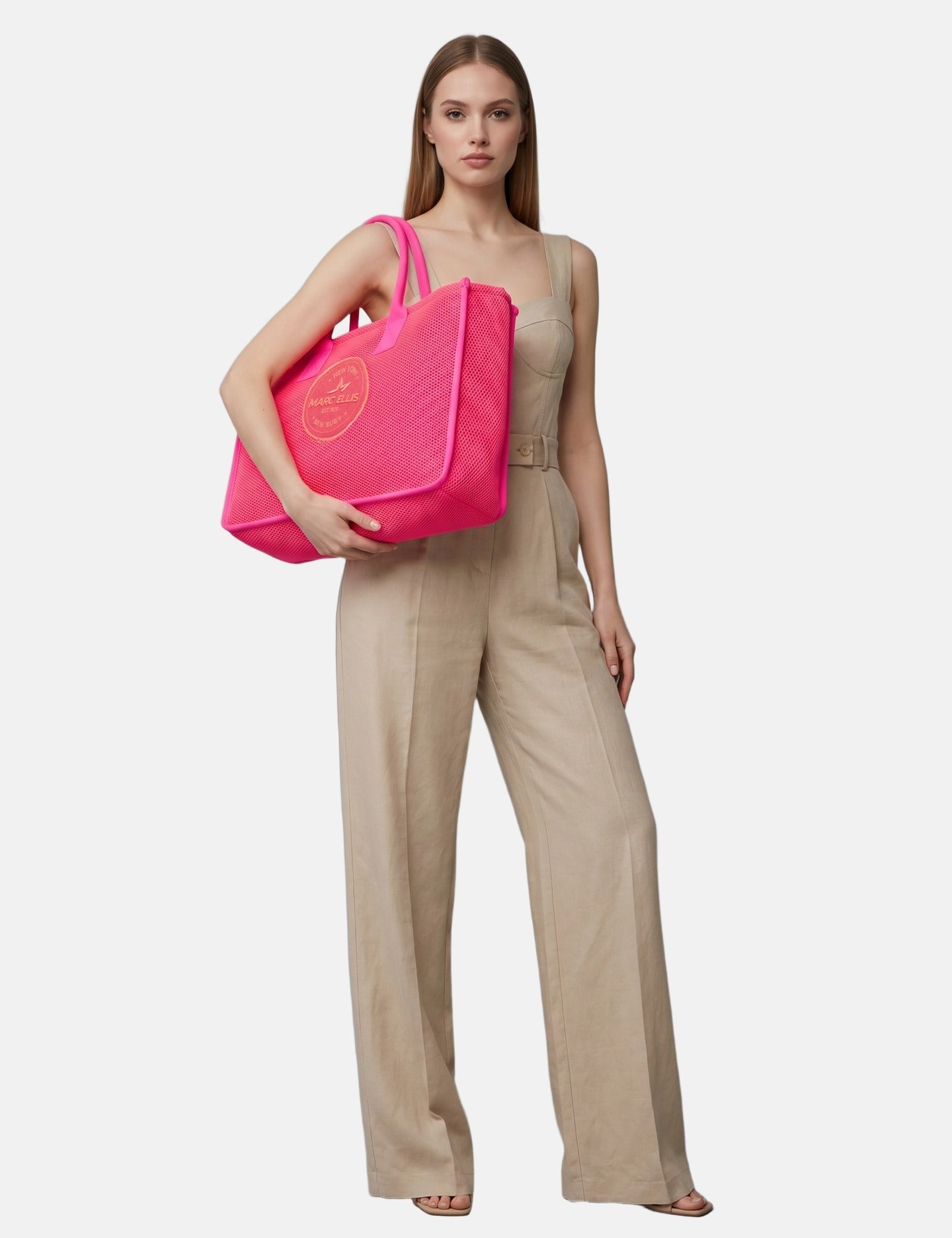 Borsa a Mano in Nylon Fucsia