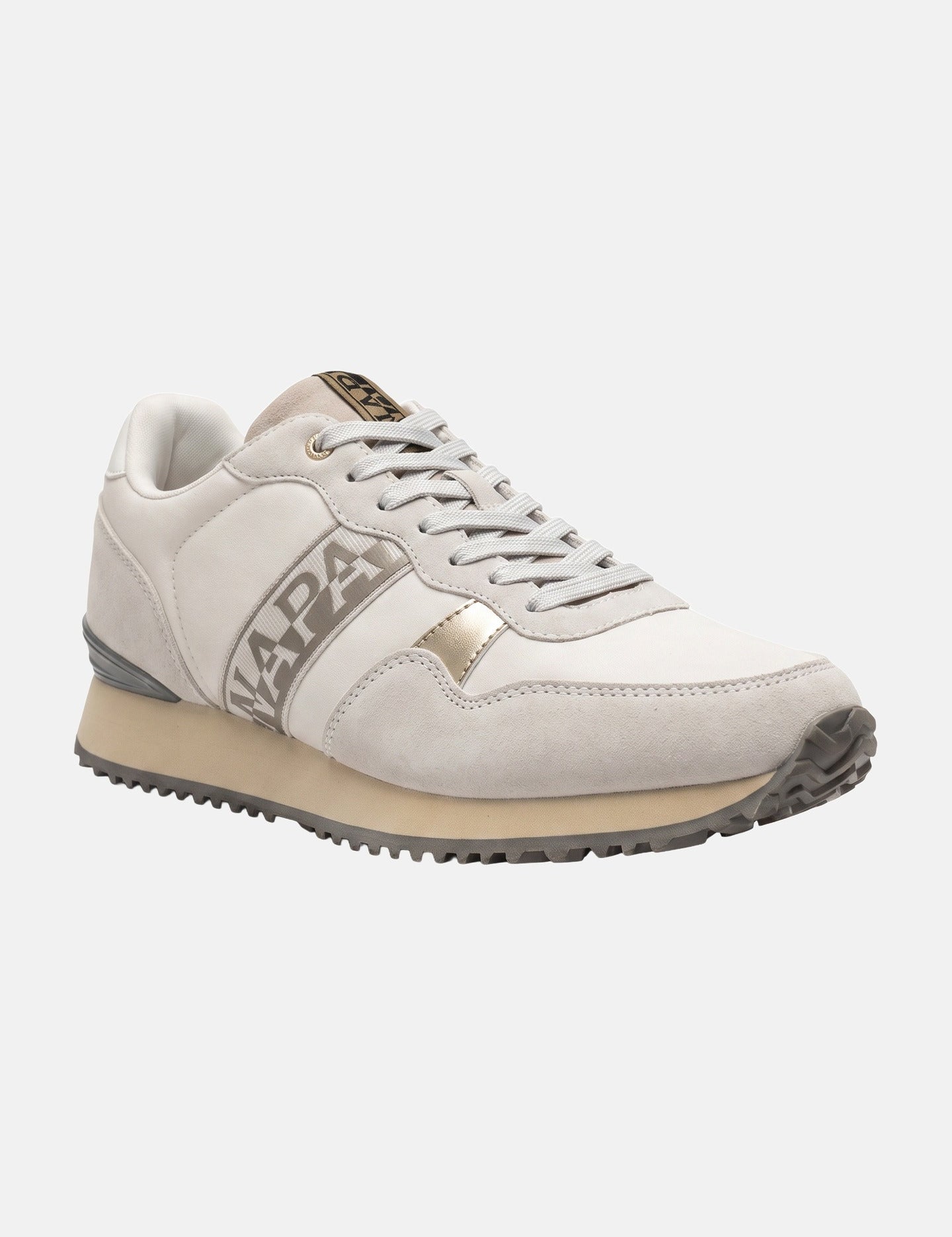 Sneakers Platform in Pelle Vegana Beige