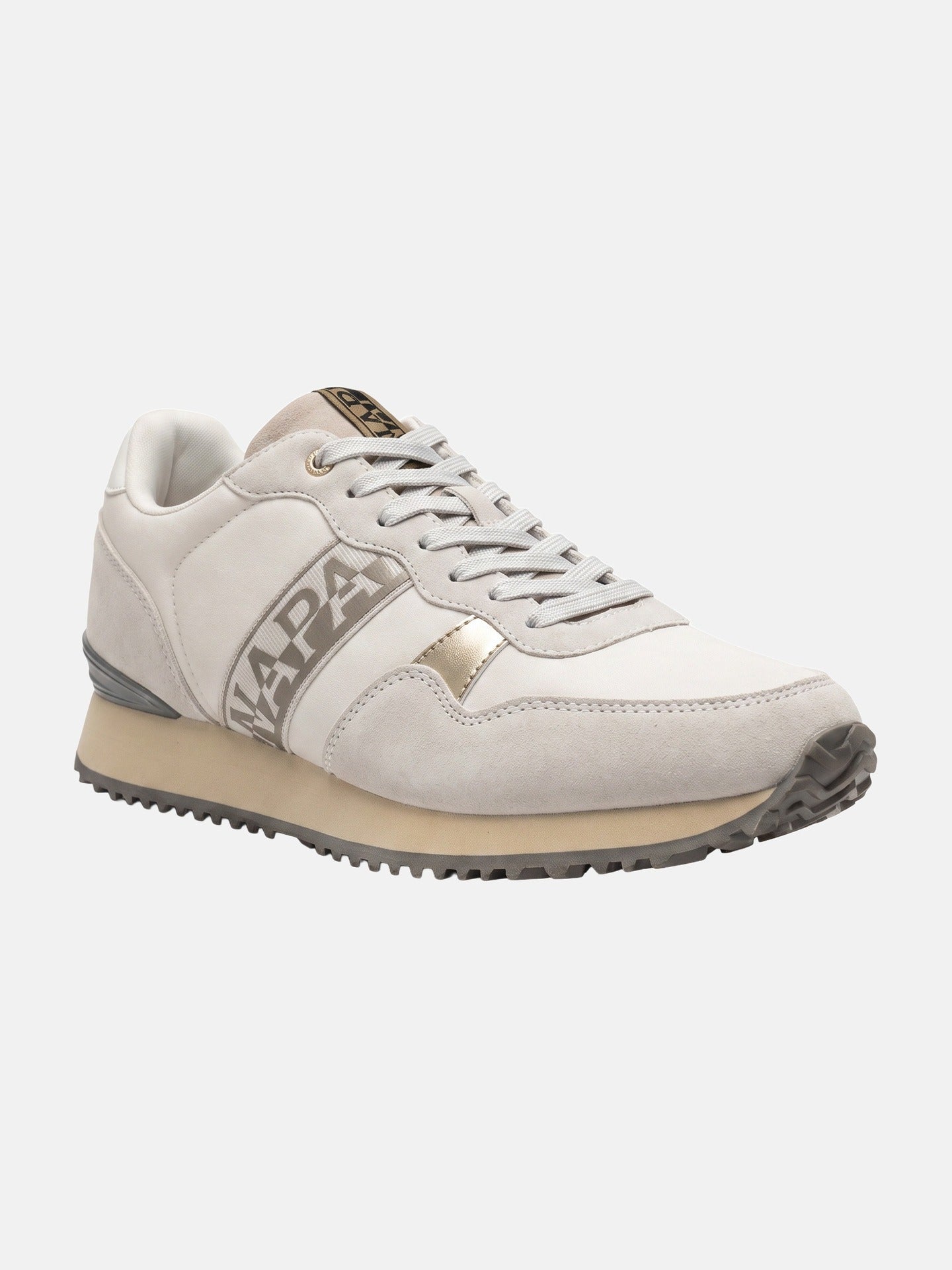 Sneakers Platform in Pelle Vegana Beige