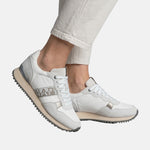 Sneakers Platform in Pelle Vegana Beige