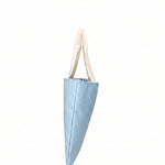 Borsa Shopper in Pelle Vegana Azzurro