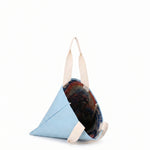 Borsa Shopper in Pelle Vegana Azzurro