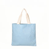 Borsa Shopper in Pelle Vegana Azzurro