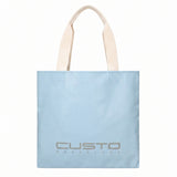 Borsa Shopper in Pelle Vegana Azzurro