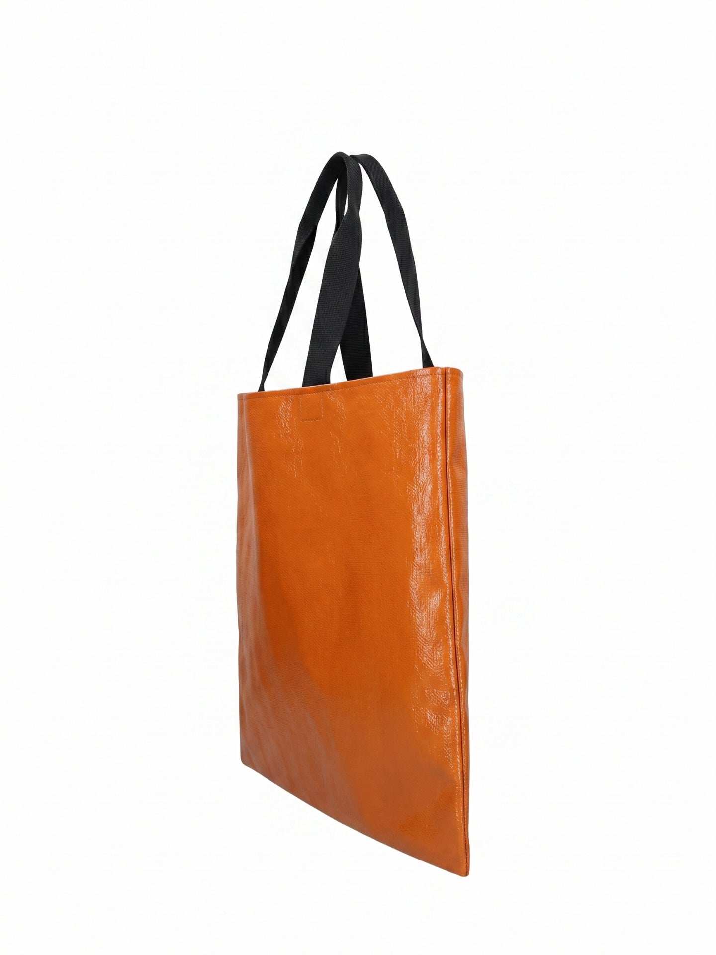 Borsa Shopper in Pelle Vegana Arancione