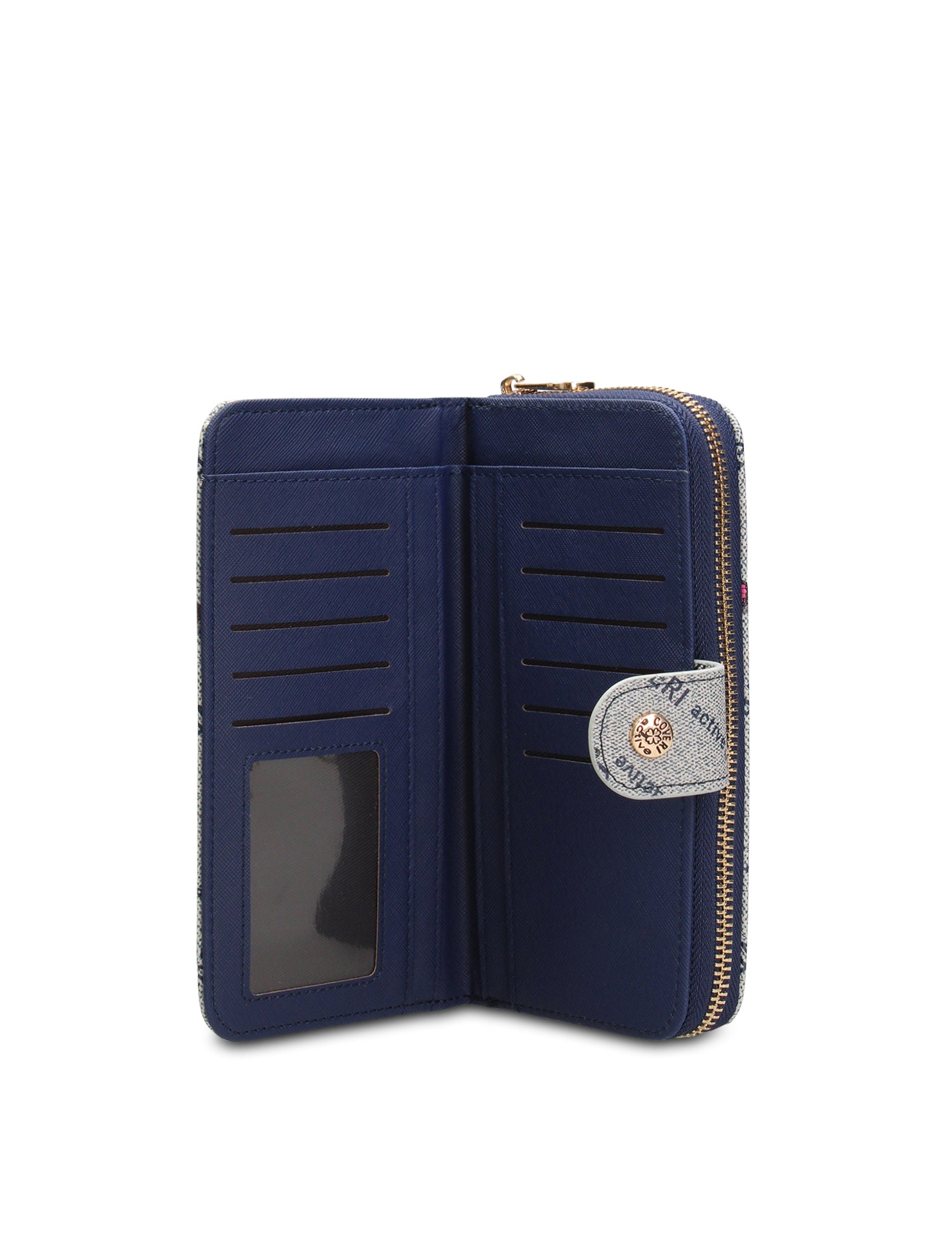 Portafoglio in Pelle Vegana Blu