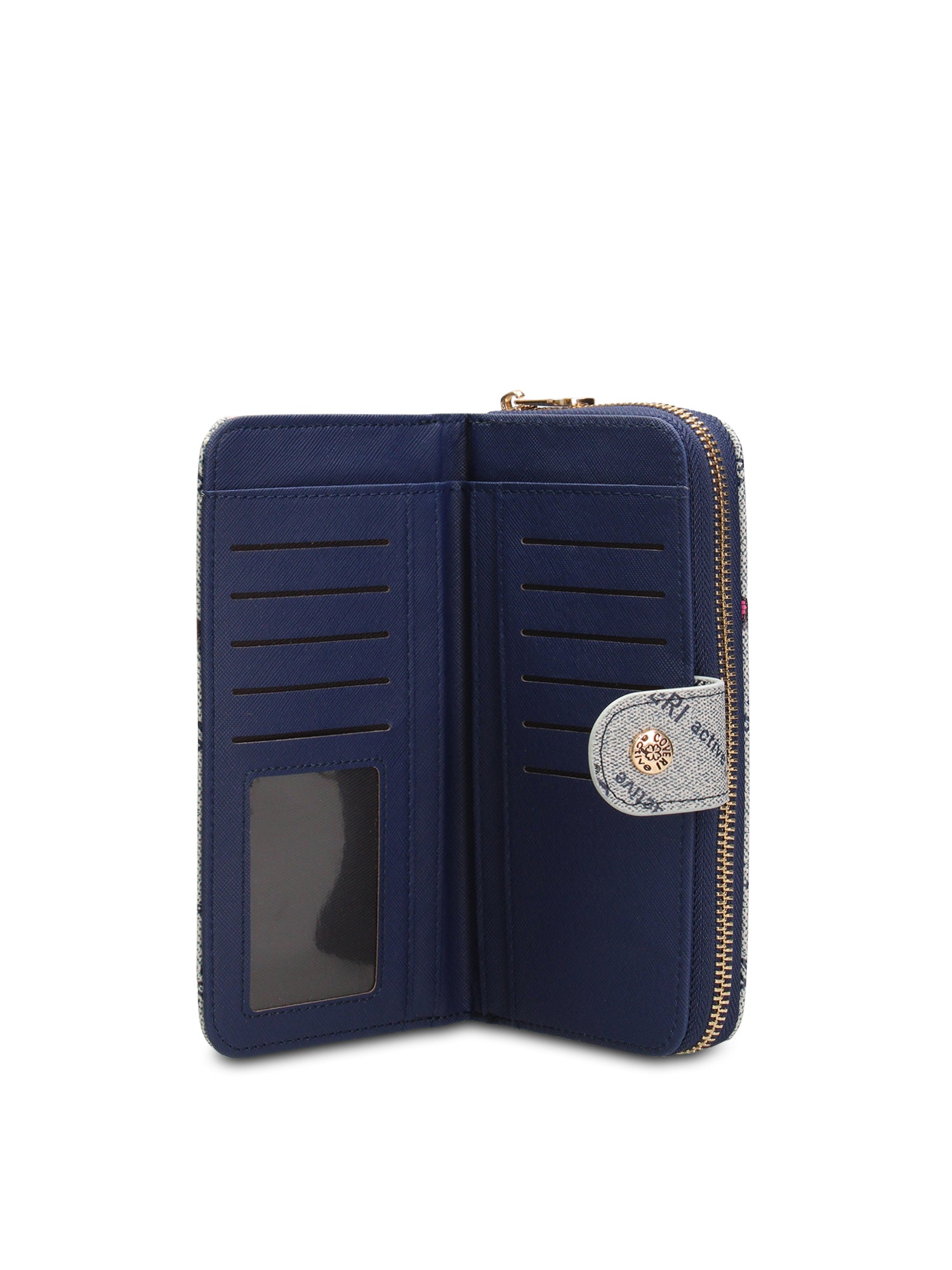 Portafoglio in Pelle Vegana Blu