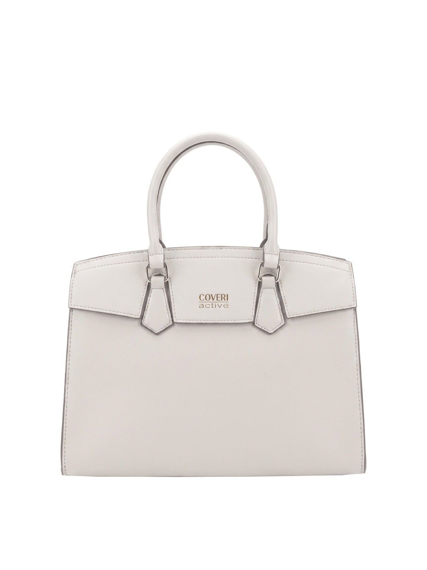 Borsa a Mano in Polyurethane Panna