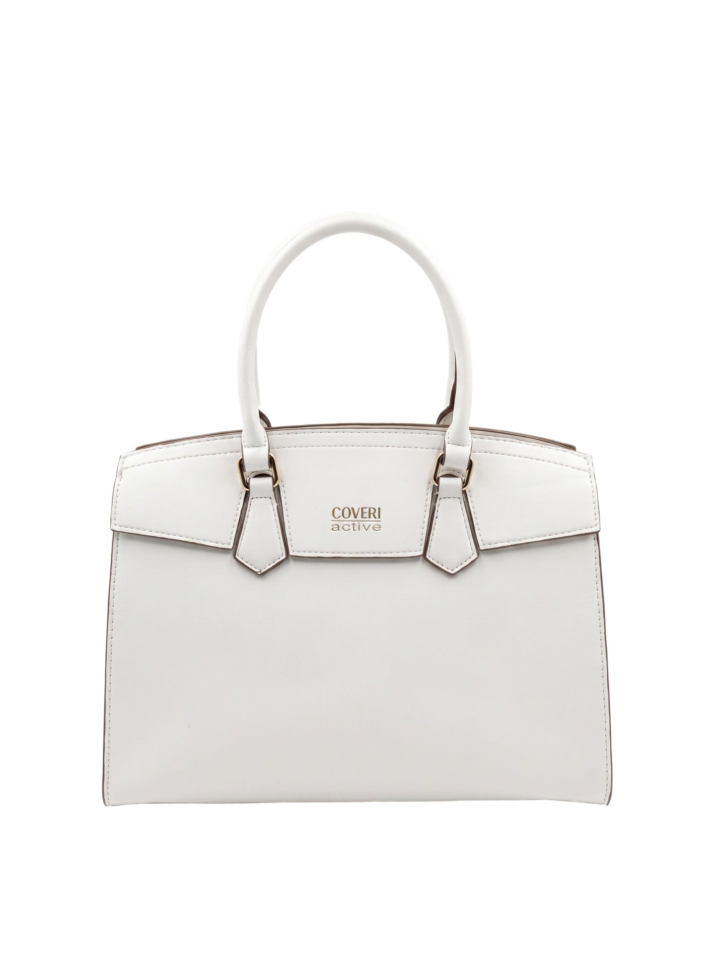 Borsa a Mano in Polyurethane Bianco