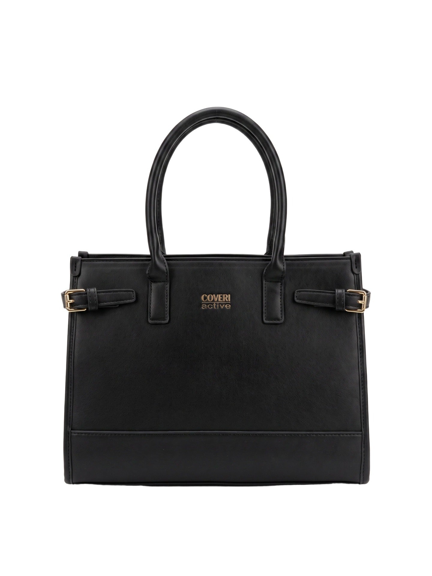 Borsa a Mano in Polyurethane Nero