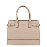 Borsa a Mano in Polyurethane Beige