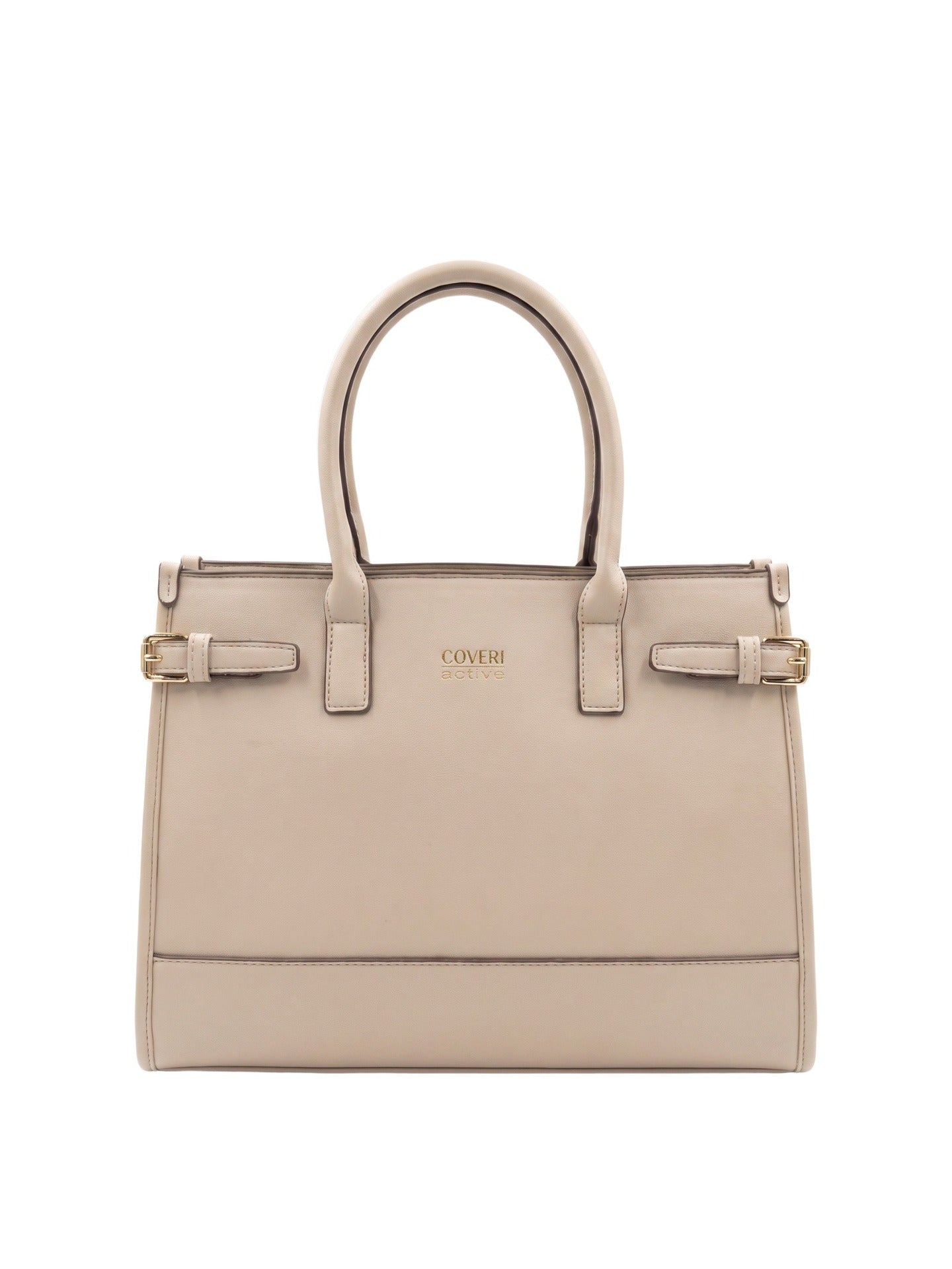 Borsa a Mano in Polyurethane Beige