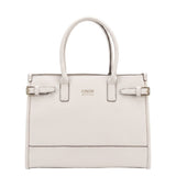 Borsa a Mano in Polyurethane Panna