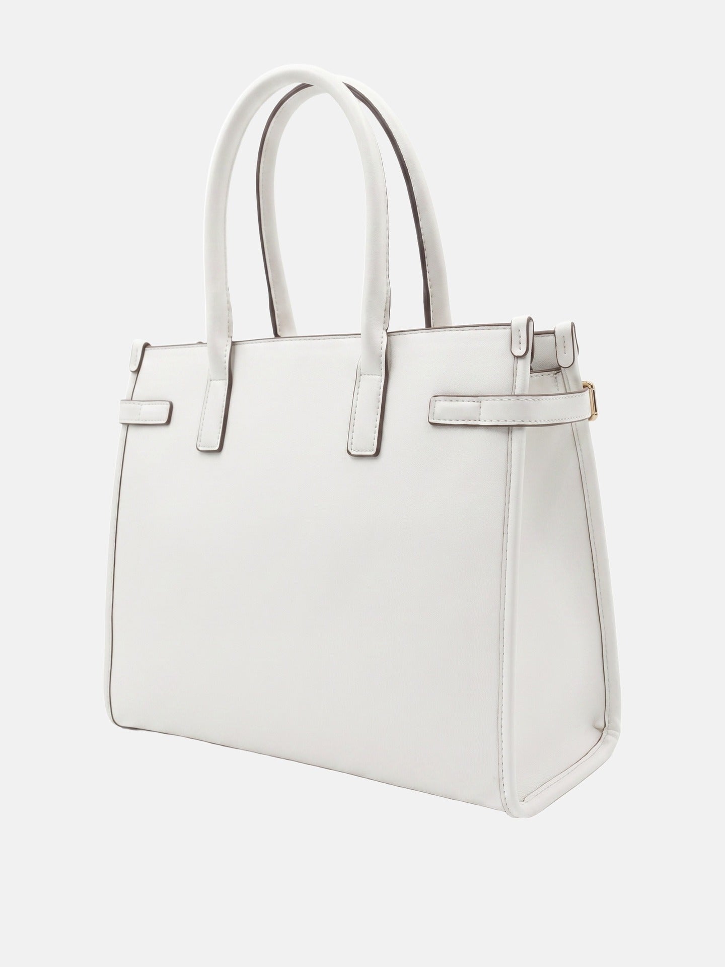 Borsa a Mano in Polyurethane Bianco