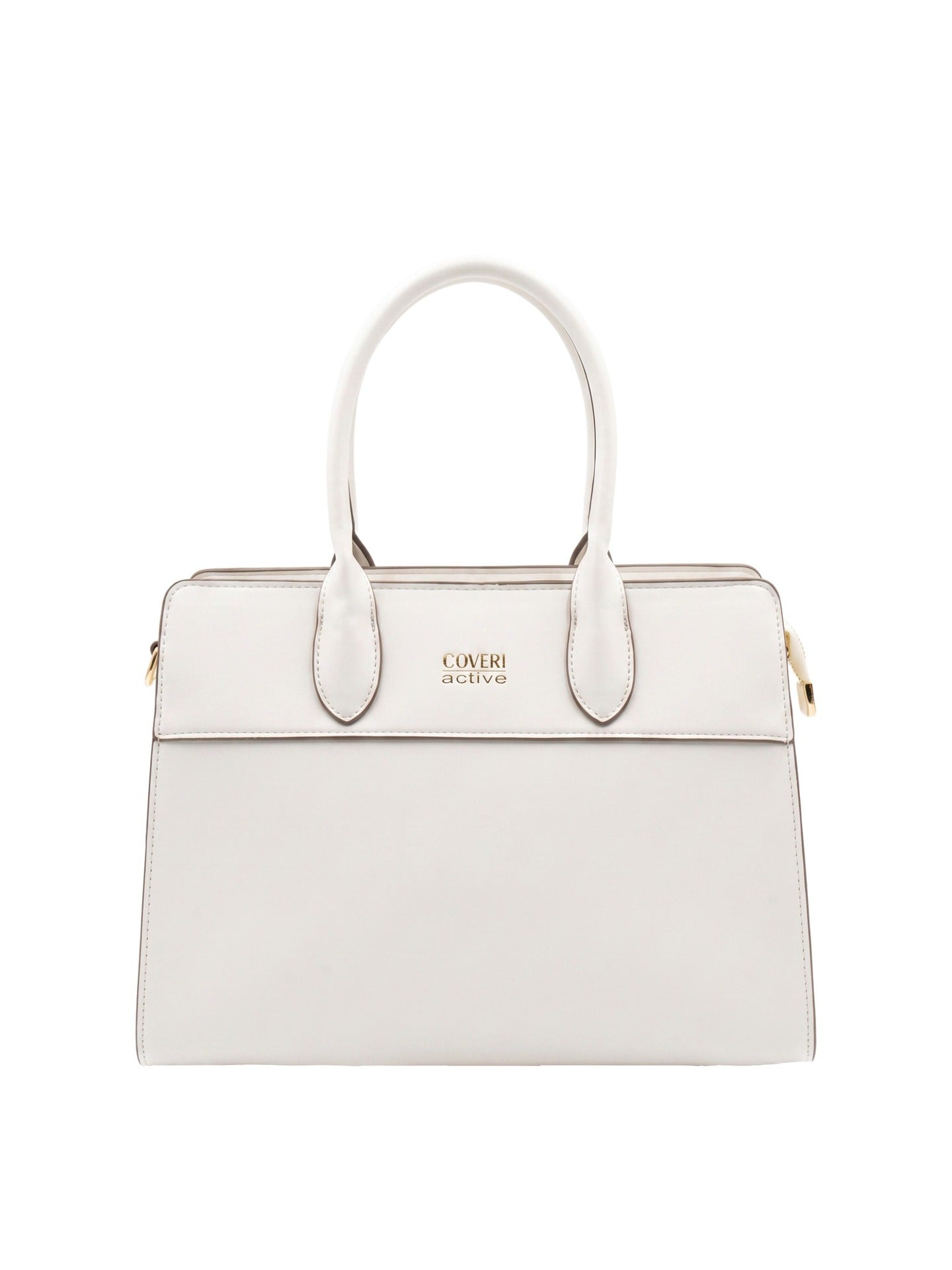 Borsa a Mano in Polyurethane Bianco