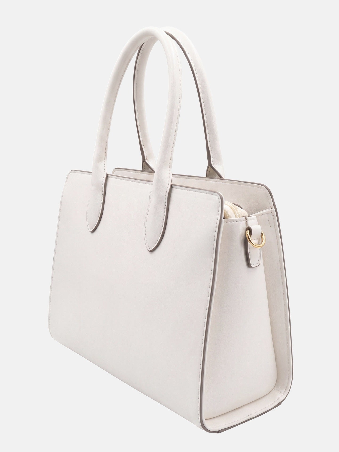 Borsa a Mano in Polyurethane Bianco