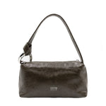 Borsa a Spalla in Polyurethane Marrone Scuro