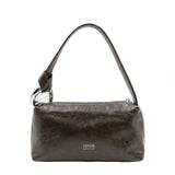 Borsa a Spalla in Polyurethane Marrone Scuro