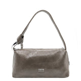 Borsa a Spalla in Polyurethane Grigio