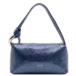 Borsa a Spalla in Polyurethane Blu Scuro