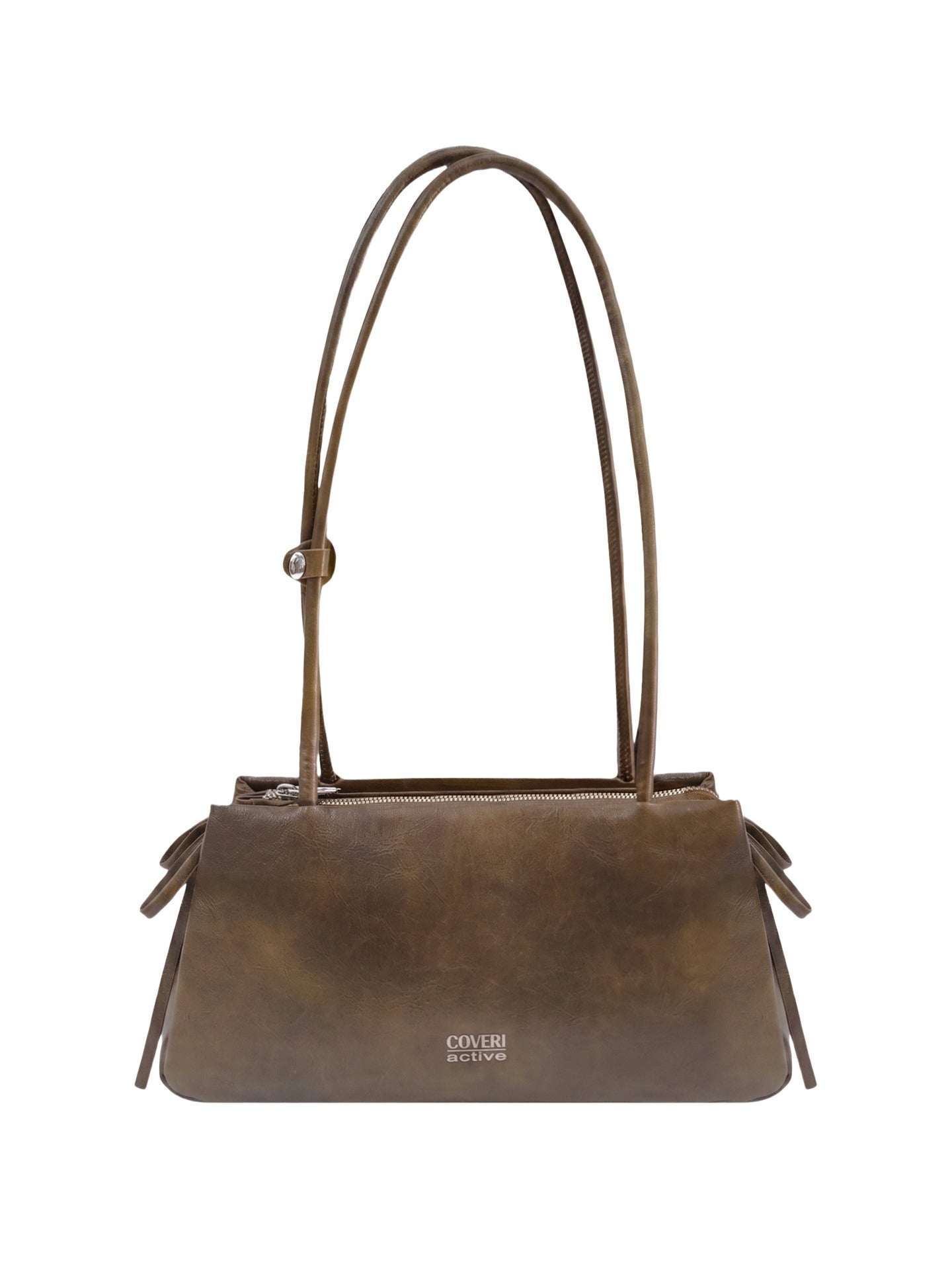 Borsa a Spalla in Polyurethane Beige