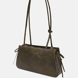 Borsa a Spalla in Polyurethane Verde