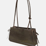 Borsa a Spalla in Polyurethane Grigio