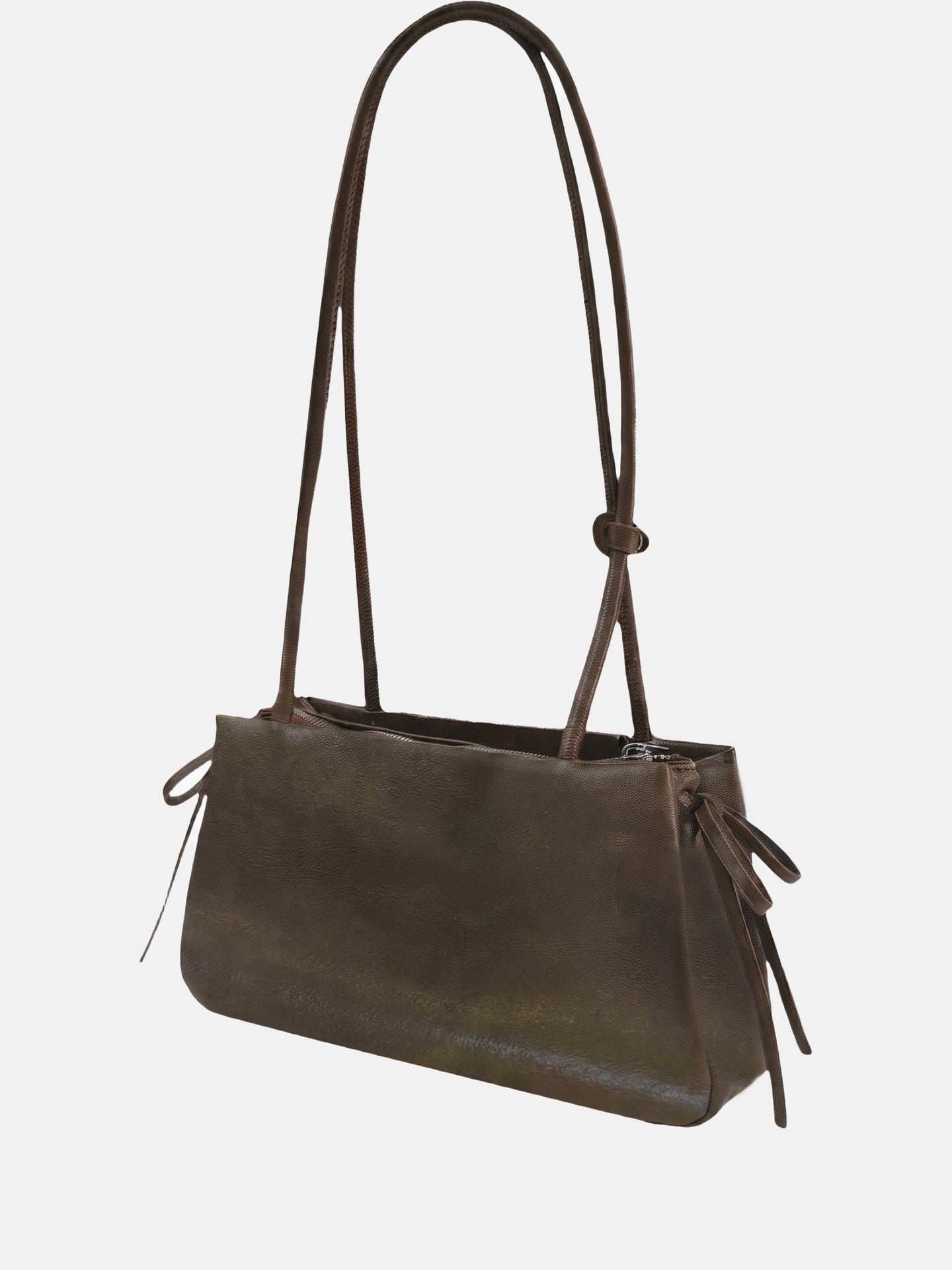 Borsa a Spalla in Polyurethane Grigio