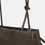 Borsa a Spalla in Polyurethane Grigio