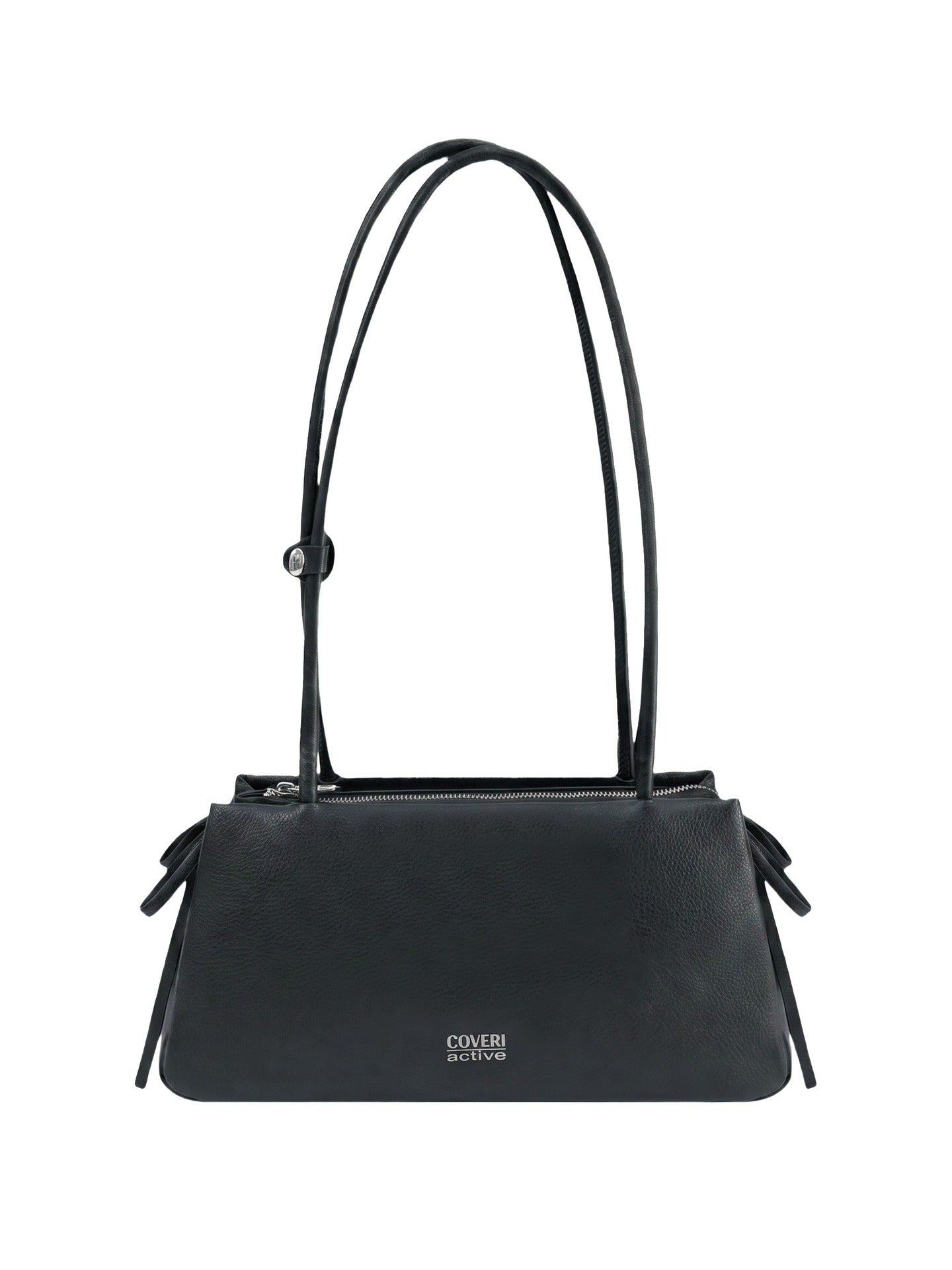 Borsa a Spalla in Polyurethane Blu Scuro