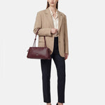 Borsa a Spalla in Polyurethane Bordeaux