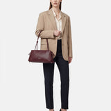 Borsa a Spalla in Polyurethane Bordeaux