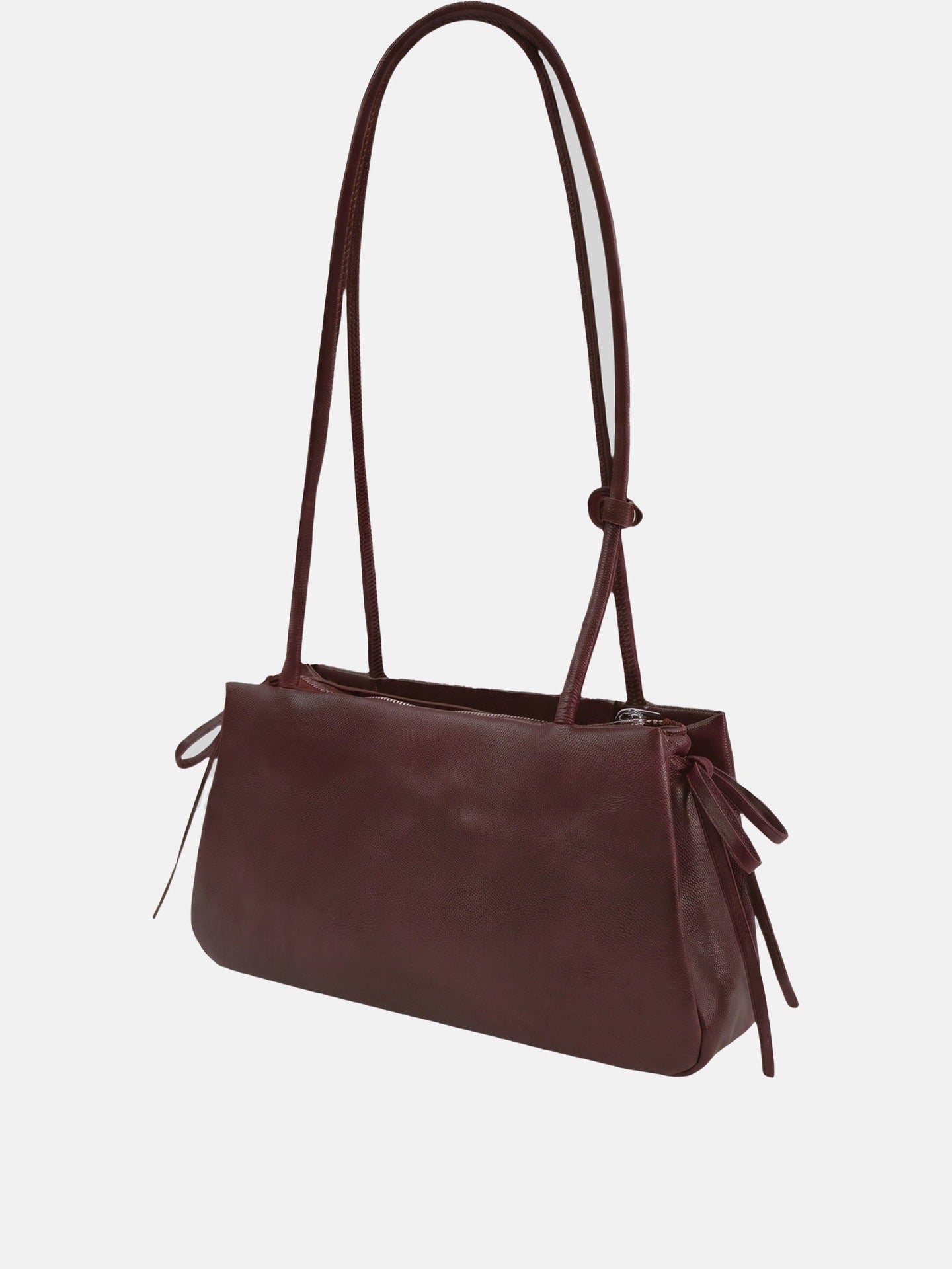 Borsa a Spalla in Polyurethane Bordeaux