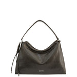 Borsa a Spalla in Polyurethane Marrone Scuro