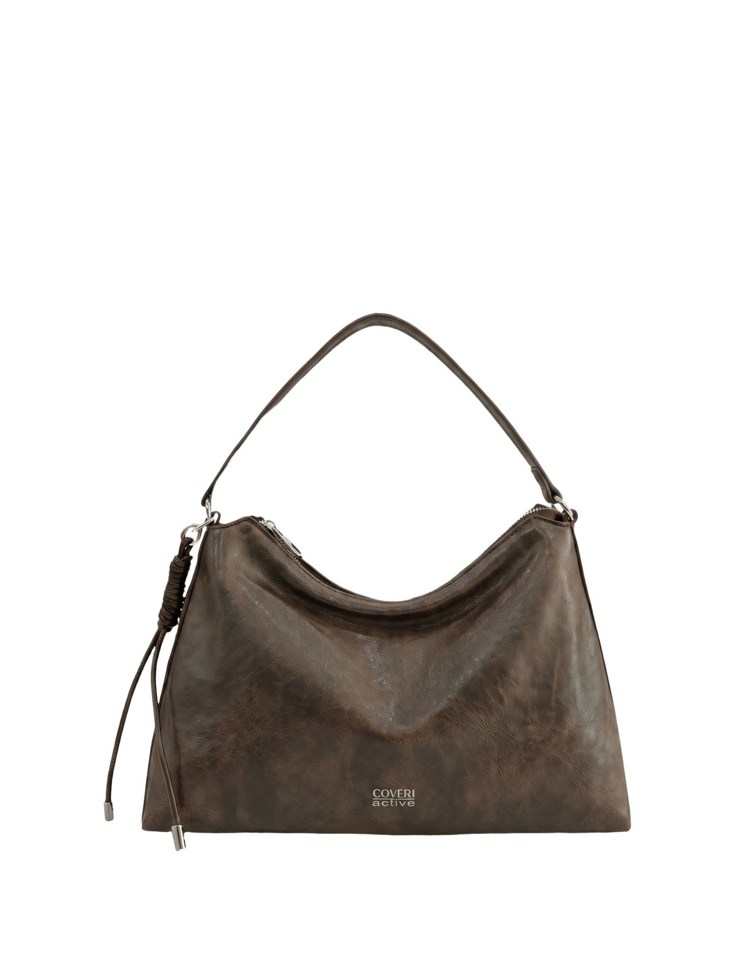 Borsa a Spalla in Polyurethane Beige