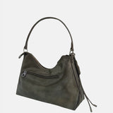Borsa a Spalla in Polyurethane Verde