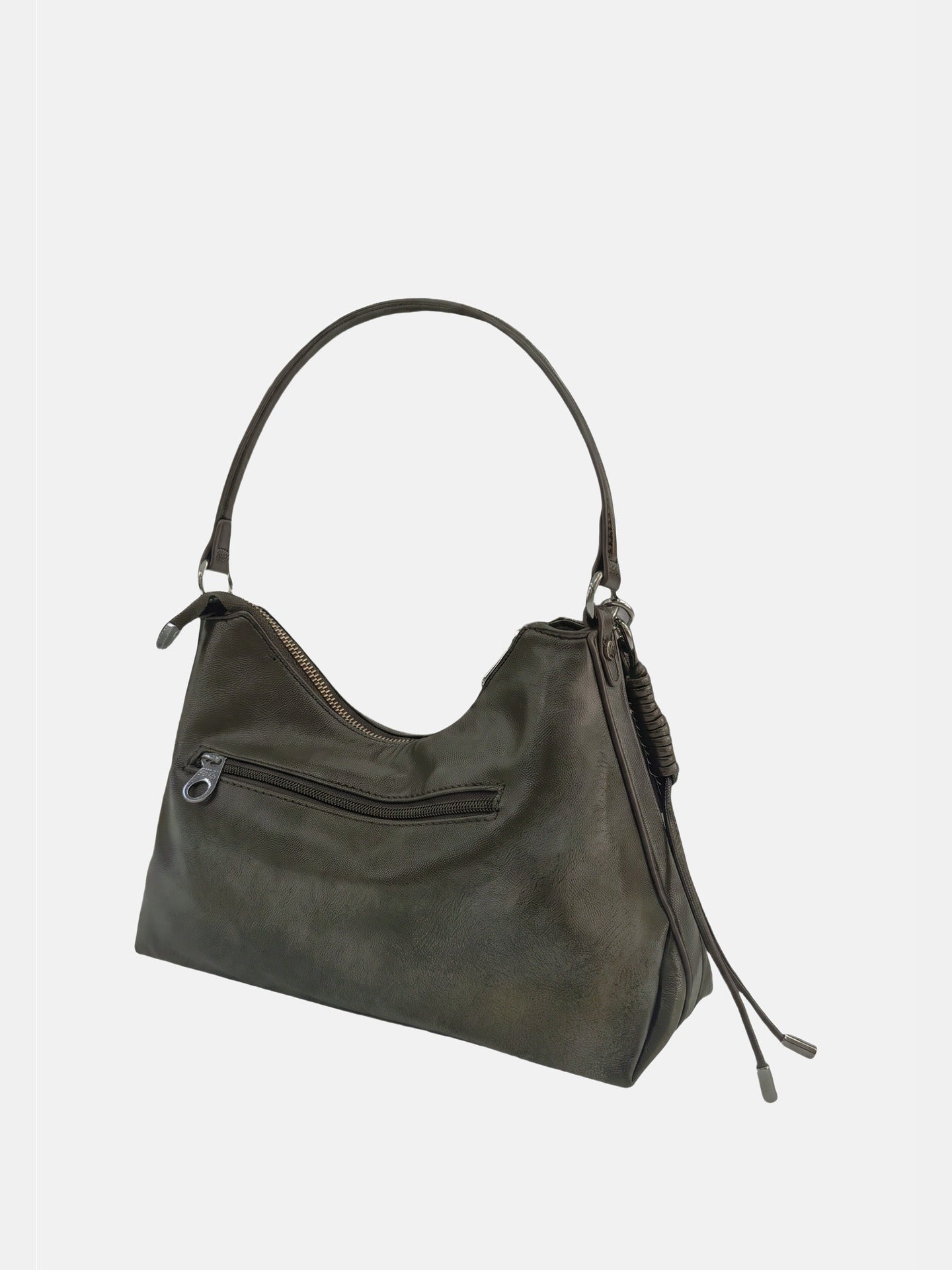 Borsa a Spalla in Polyurethane Verde
