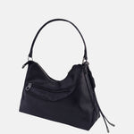 Borsa a Spalla in Polyurethane Blu Scuro