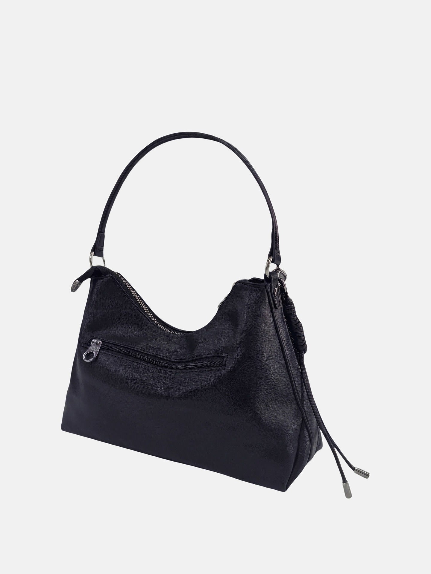 Borsa a Spalla in Polyurethane Blu Scuro
