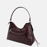 Borsa a Spalla in Polyurethane Bordeaux