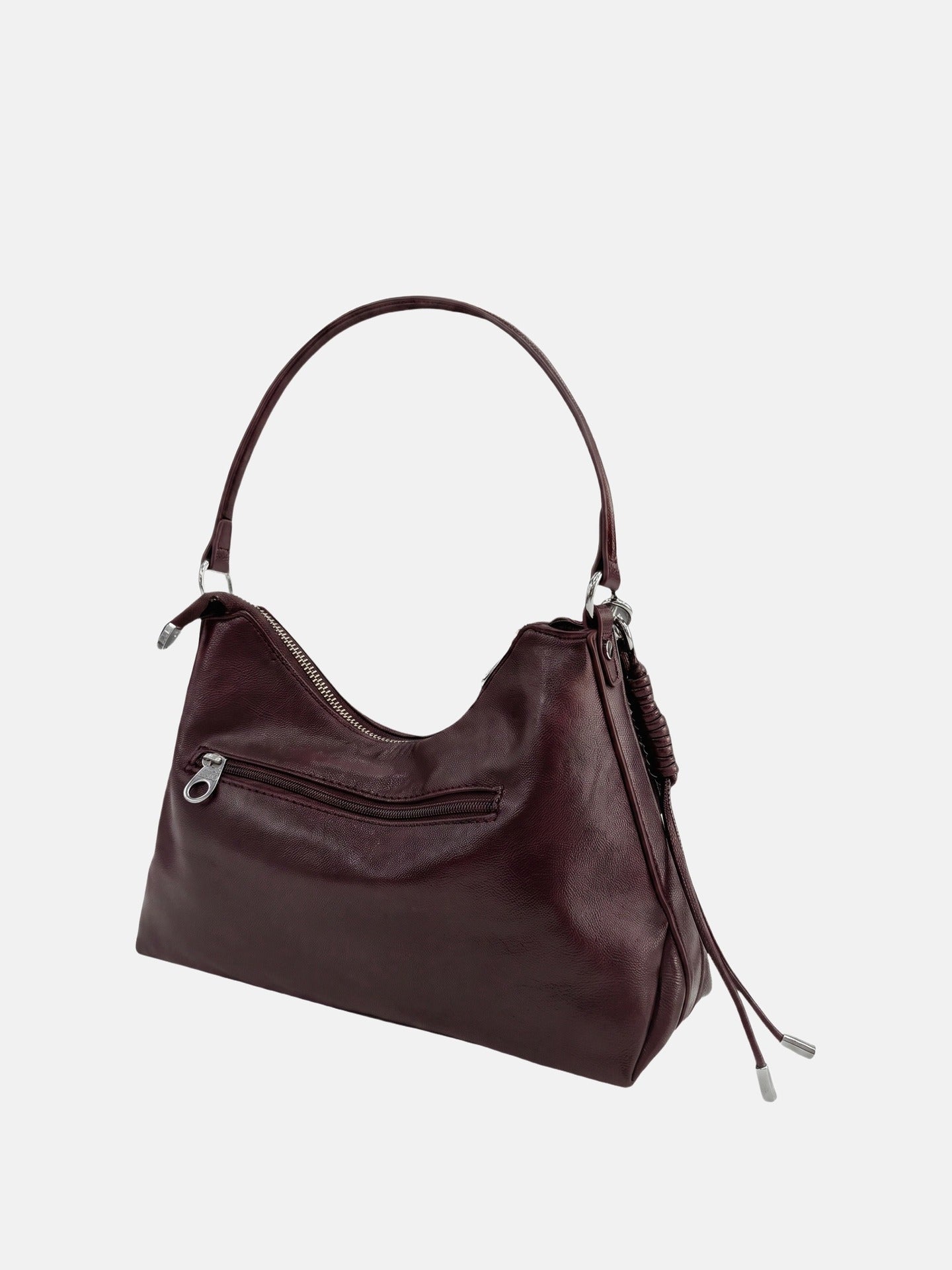 Borsa a Spalla in Polyurethane Bordeaux