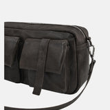 Borsa a Spalla in Polyurethane Marrone Scuro