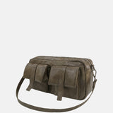 Borsa a Spalla in Polyurethane Grigio
