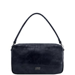 Borsa a Spalla in Polyurethane Blu Scuro