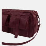 Borsa a Spalla in Polyurethane Bordeaux