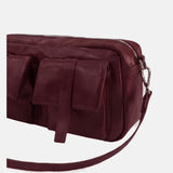 Borsa a Spalla in Polyurethane Bordeaux